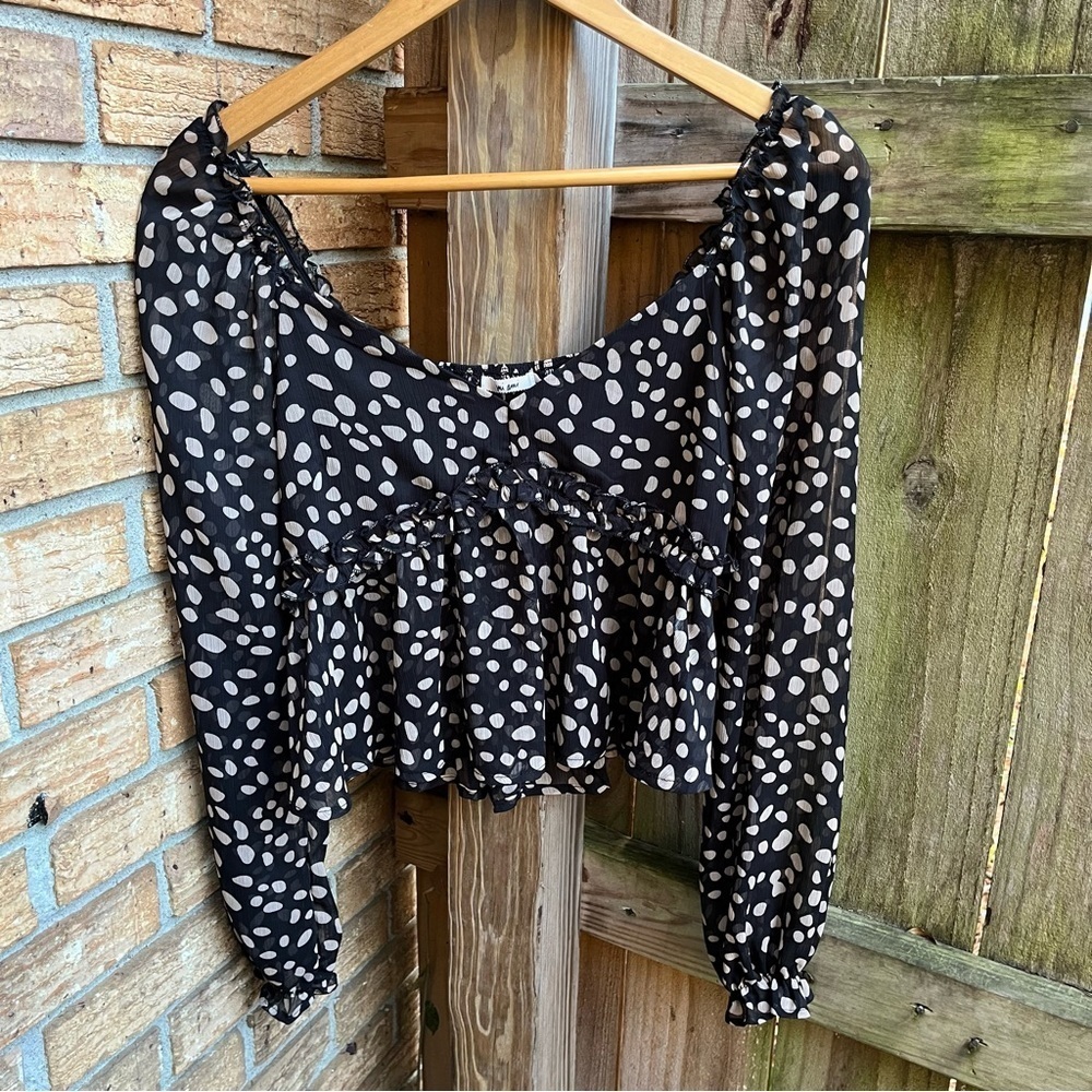 Miami Black and White Patterned Blouse